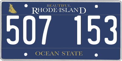 RI license plate 507153