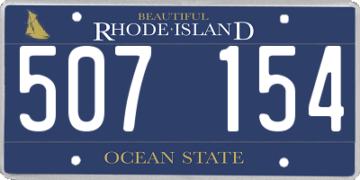 RI license plate 507154