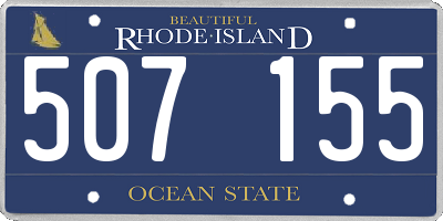 RI license plate 507155