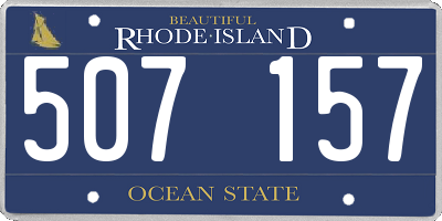 RI license plate 507157