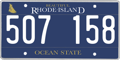 RI license plate 507158