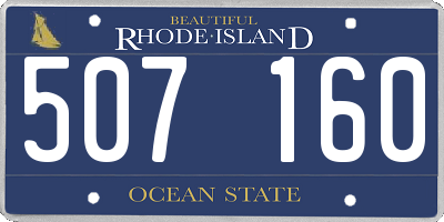 RI license plate 507160
