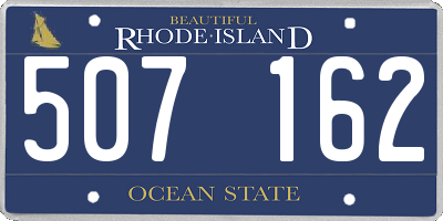 RI license plate 507162