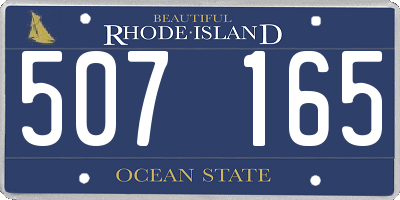 RI license plate 507165