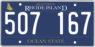RI license plate 507167