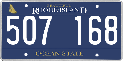 RI license plate 507168