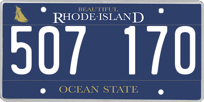 RI license plate 507170