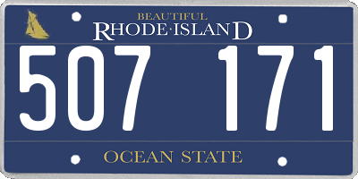 RI license plate 507171