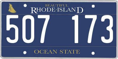 RI license plate 507173