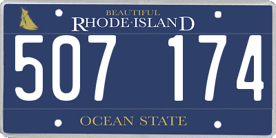 RI license plate 507174