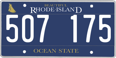 RI license plate 507175