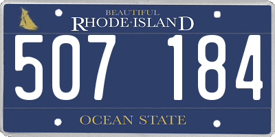 RI license plate 507184