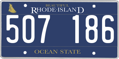 RI license plate 507186