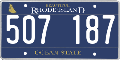 RI license plate 507187