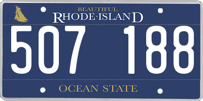 RI license plate 507188