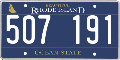 RI license plate 507191