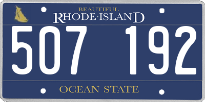 RI license plate 507192