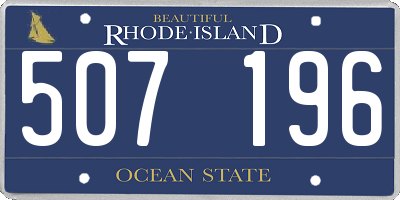 RI license plate 507196