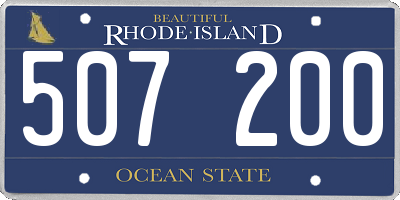 RI license plate 507200