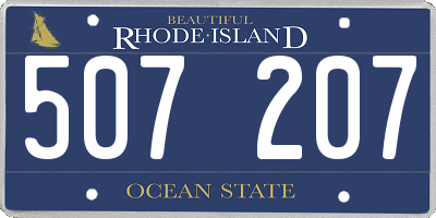 RI license plate 507207