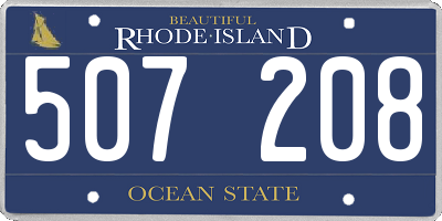 RI license plate 507208