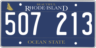 RI license plate 507213