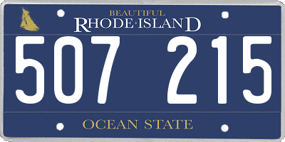 RI license plate 507215