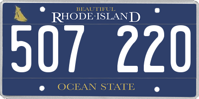 RI license plate 507220