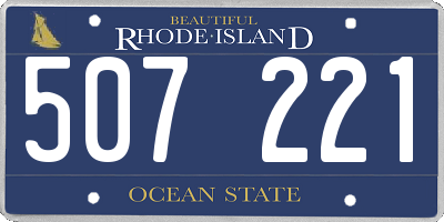 RI license plate 507221