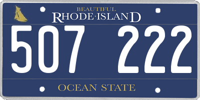 RI license plate 507222