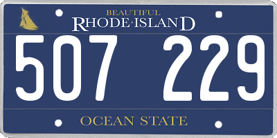 RI license plate 507229