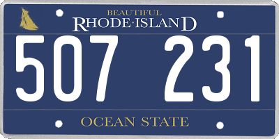 RI license plate 507231