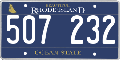 RI license plate 507232