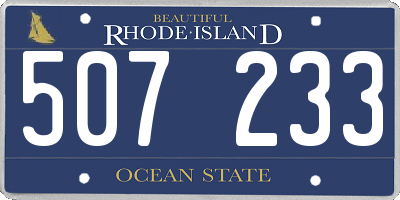 RI license plate 507233