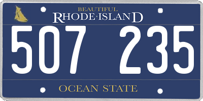 RI license plate 507235