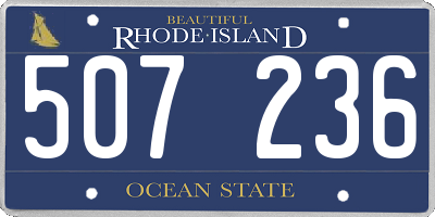 RI license plate 507236