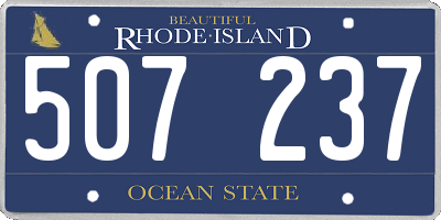 RI license plate 507237