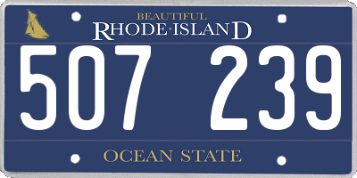 RI license plate 507239