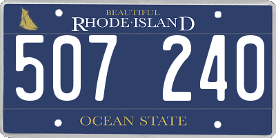 RI license plate 507240