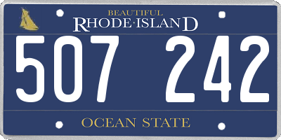 RI license plate 507242