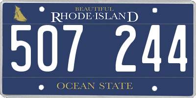 RI license plate 507244