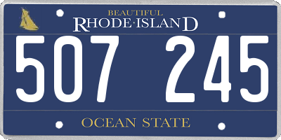 RI license plate 507245