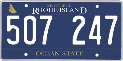 RI license plate 507247
