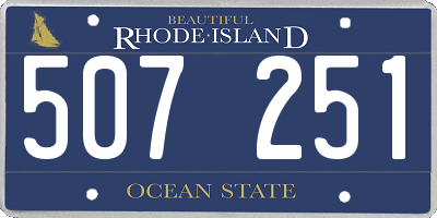RI license plate 507251