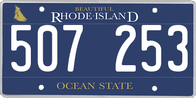 RI license plate 507253