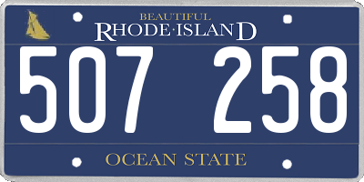 RI license plate 507258