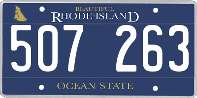 RI license plate 507263