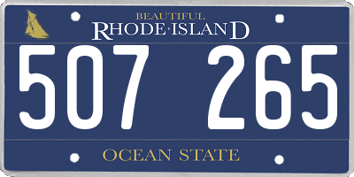 RI license plate 507265