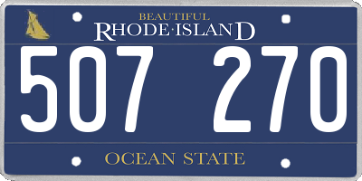RI license plate 507270