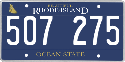 RI license plate 507275